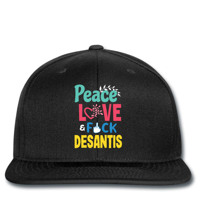 Peace Love  Desantis  Say Gay  Self Censored F Word Printed Hat | Artistshot