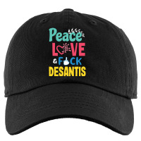 Peace Love  Desantis  Say Gay  Self Censored F Word Kids Cap | Artistshot