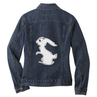 Eating Rabbit Cartoon Animals Causes Pandemics T-shirts Collection Wit Ladies Denim Jacket | Artistshot