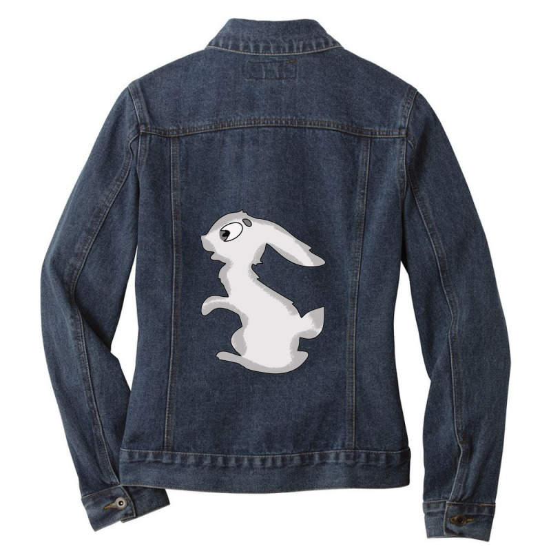 Eating Rabbit Cartoon Animals Causes Pandemics T-shirts Collection Wit Ladies Denim Jacket | Artistshot