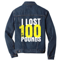 I Lost 100 Pounds Proud Weightloss Announcement Losing Men Denim Jacket | Artistshot