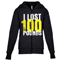 I Lost 100 Pounds Proud Weightloss Announcement Losing Youth Zipper Hoodie | Artistshot