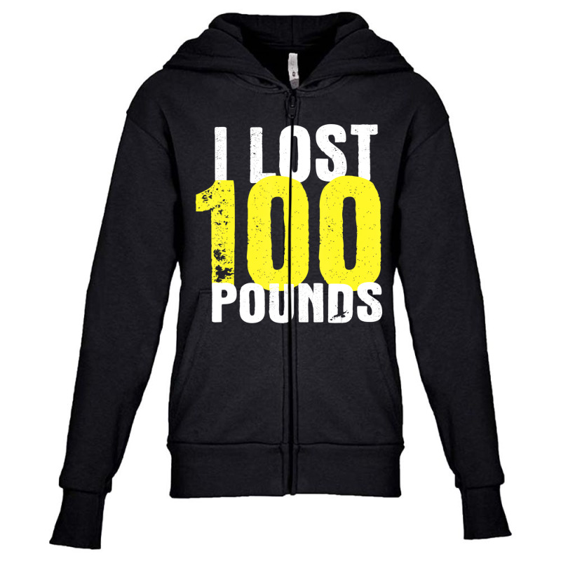 I Lost 100 Pounds Proud Weightloss Announcement Losing Youth Zipper Hoodie by cm-arts | Artistshot