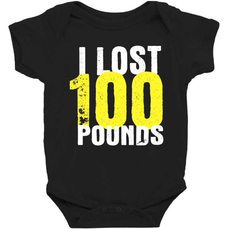 I Lost 100 Pounds Proud Weightloss Announcement Losing Baby Bodysuit by cm-arts | Artistshot