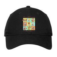 Vintagel Crossing New Horizons Colorful Character Grid Adjustable Cap | Artistshot