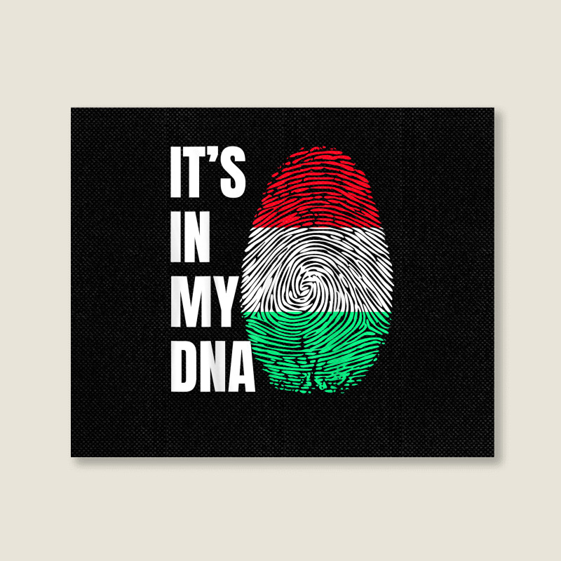 Fingerprint Dna Biometry Hungarian Flag T Shirt Landscape Canvas Print by cm-arts | Artistshot