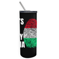 Fingerprint Dna Biometry Hungarian Flag T Shirt Skinny Tumbler | Artistshot