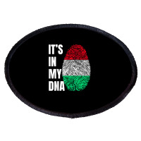 Fingerprint Dna Biometry Hungarian Flag T Shirt Oval Patch | Artistshot