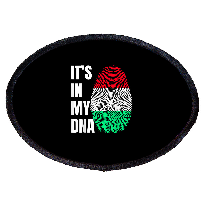 Fingerprint Dna Biometry Hungarian Flag T Shirt Oval Patch by cm-arts | Artistshot