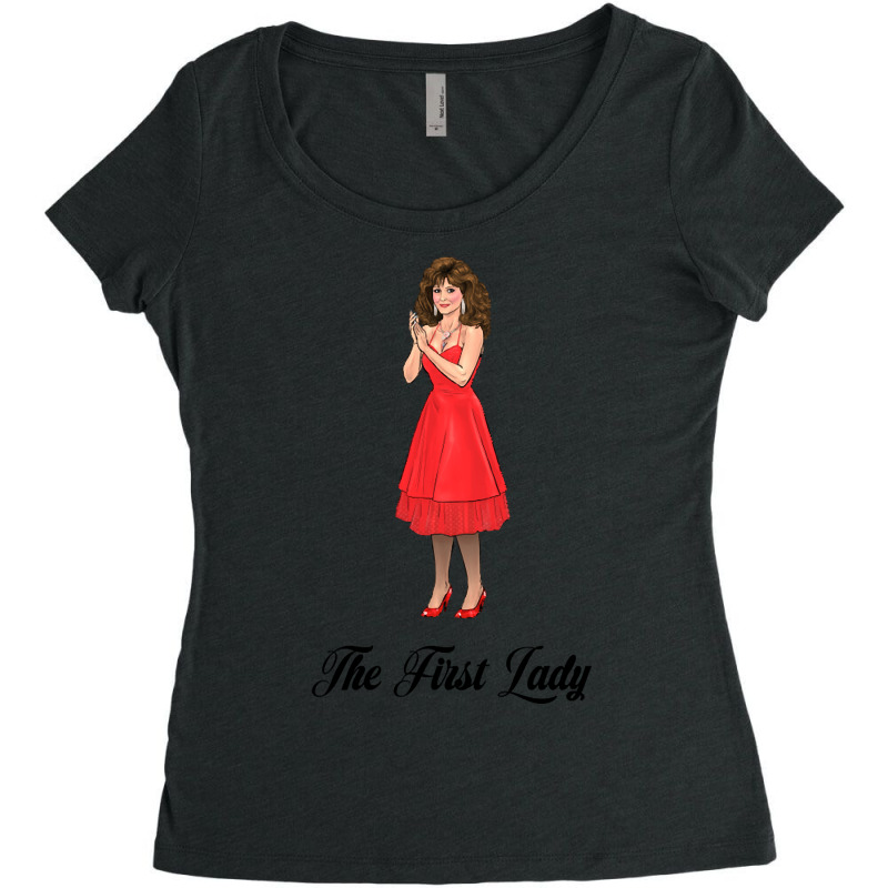 The First Lady - 1987 Women's Triblend Scoop T-shirt by atereabag | Artistshot