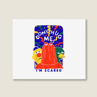 Don't Hug Me I'm Scareds Funny Saying Sarcasm T Shirt Landscape Canvas Print | Artistshot