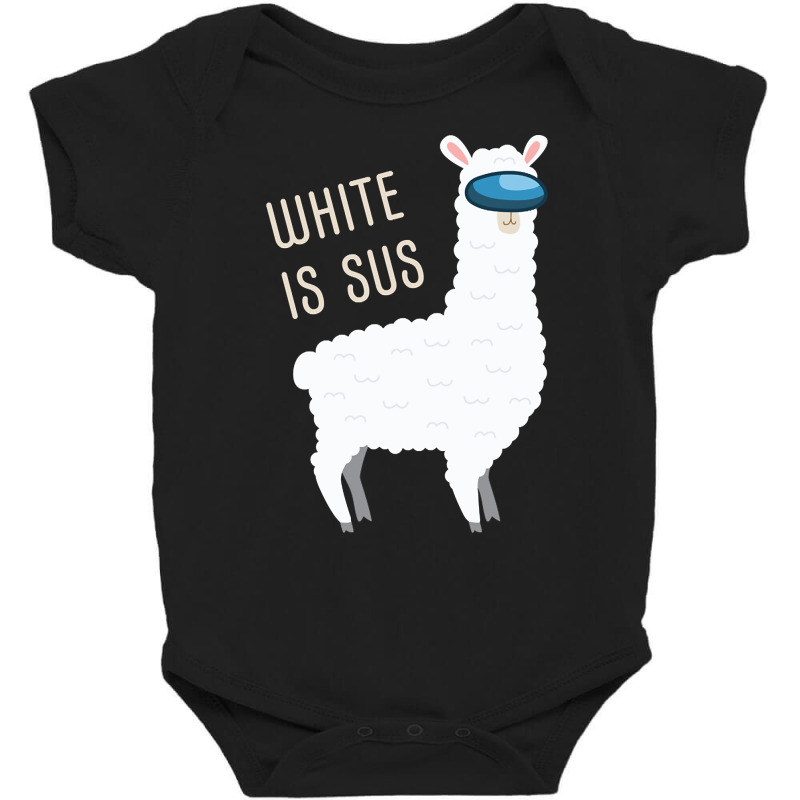 White Is Sus Llama Among Alpaca Us Baby Bodysuit by degreesgunner | Artistshot