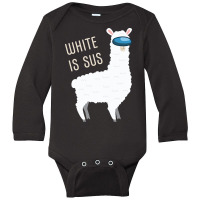 White Is Sus Llama Among Alpaca Us Long Sleeve Baby Bodysuit | Artistshot