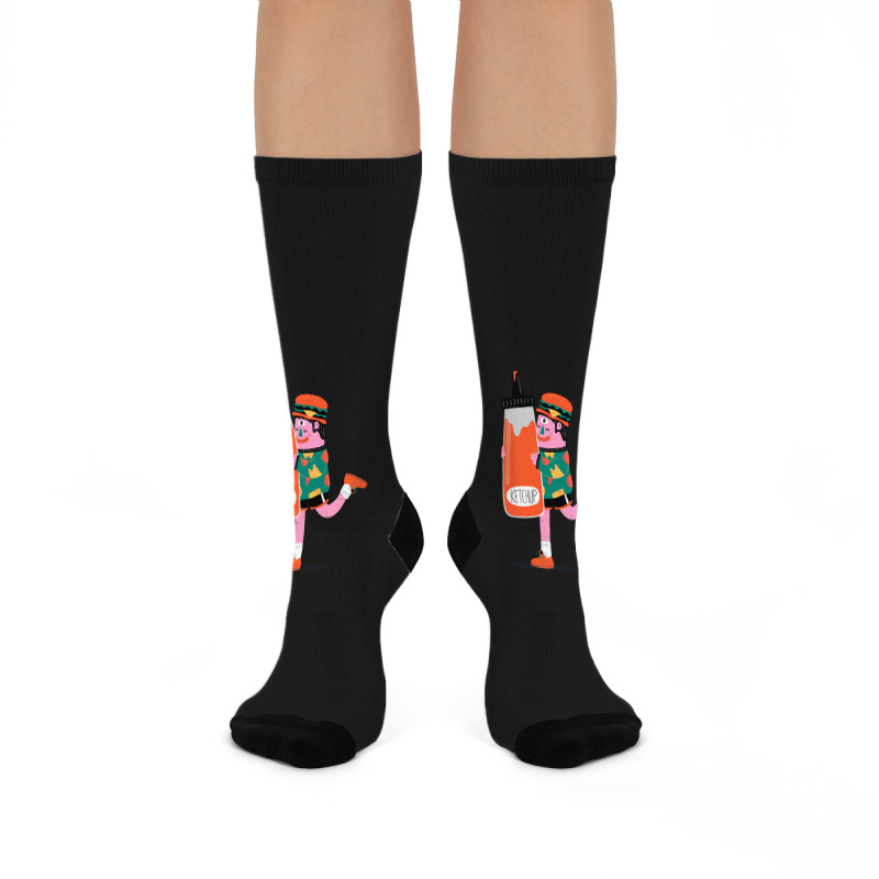 Giant Ketchup Crew Socks | Artistshot