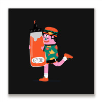 Giant Ketchup Metal Print Square | Artistshot