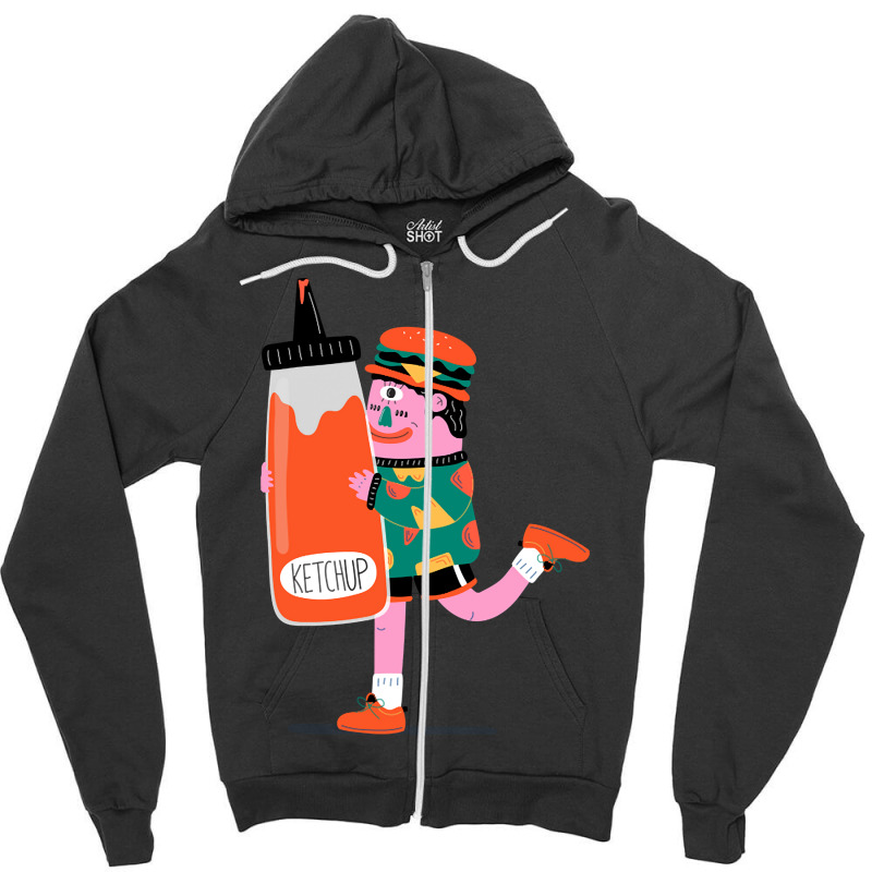 Giant Ketchup Zipper Hoodie | Artistshot