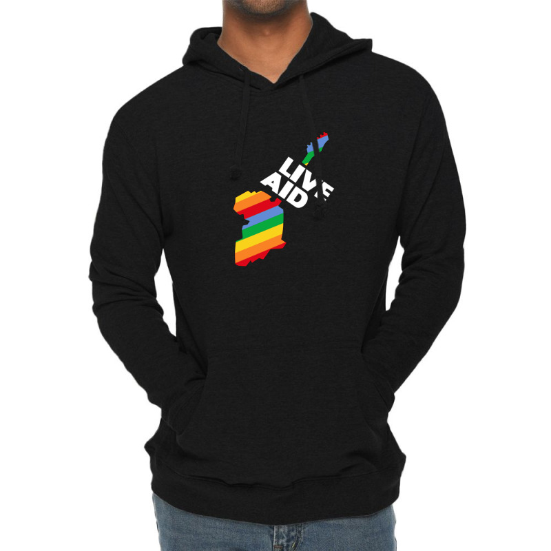 Live Aid Rainbow Lightweight Hoodie by cm-arts | Artistshot