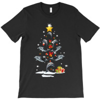 Dolphin Christmas Cute Dolphin Christmas Tree Dolphin Lover Xmas Costu T-shirt | Artistshot