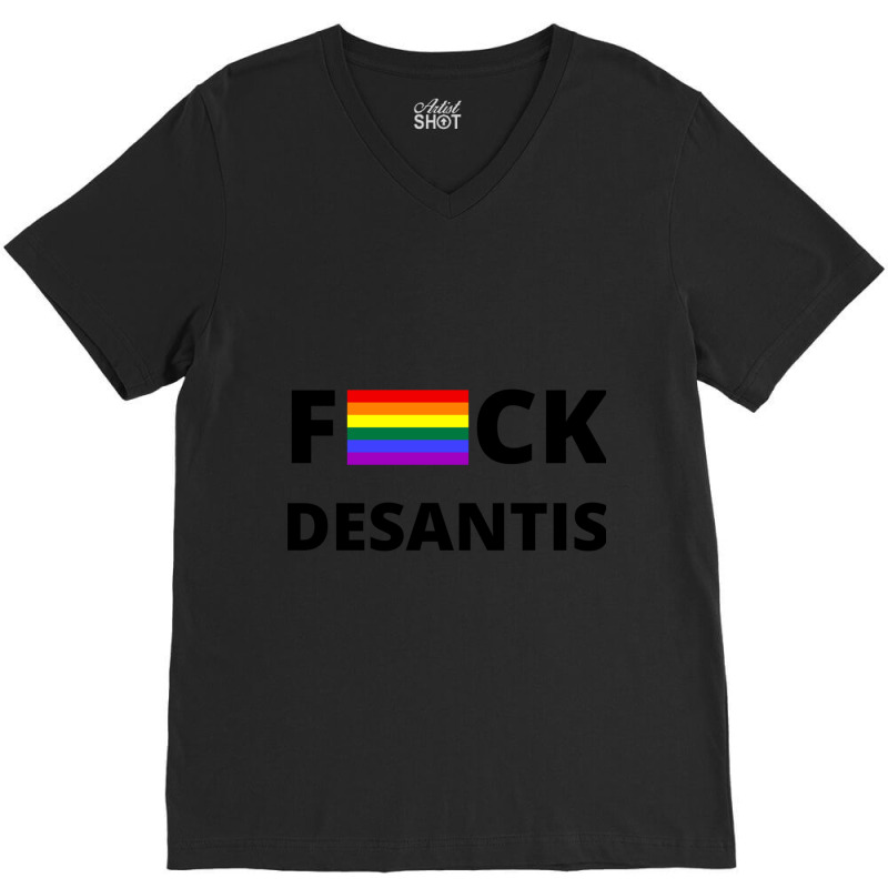 Anti Ron Desantis V-neck Tee | Artistshot