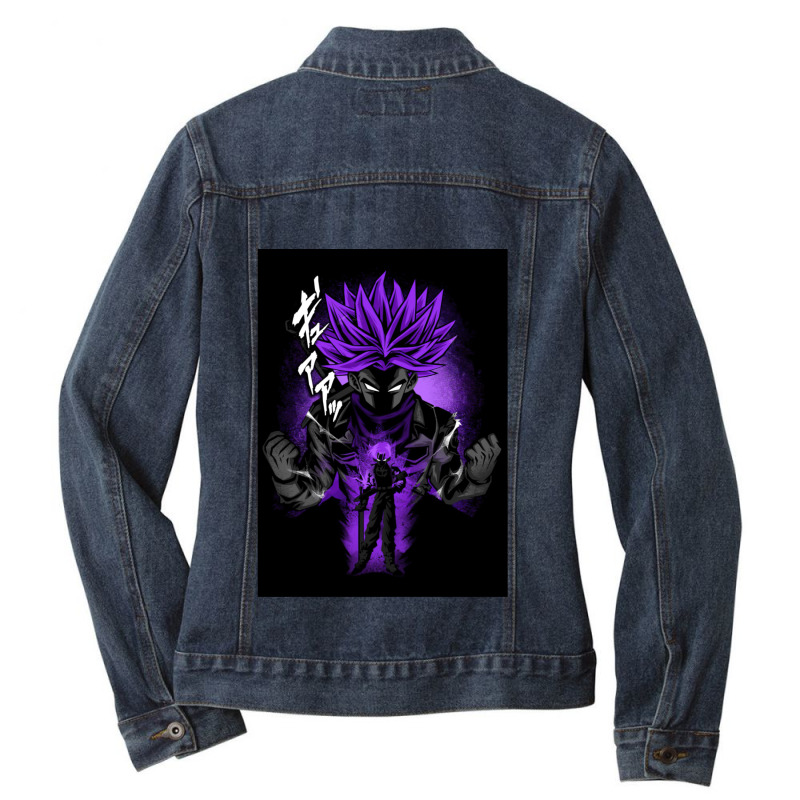 Super Saiyan Trunks V2 For Friend Ladies Denim Jacket by KeyonBolton | Artistshot