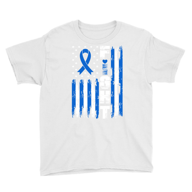 Fight Mesothelioma Awareness Patriotic Usa American Flag Long Sleeve T Youth Tee by cm-arts | Artistshot