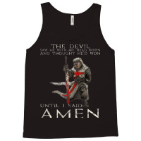 The Crusader The Devil Saw Me Knight Templar Tank Top | Artistshot