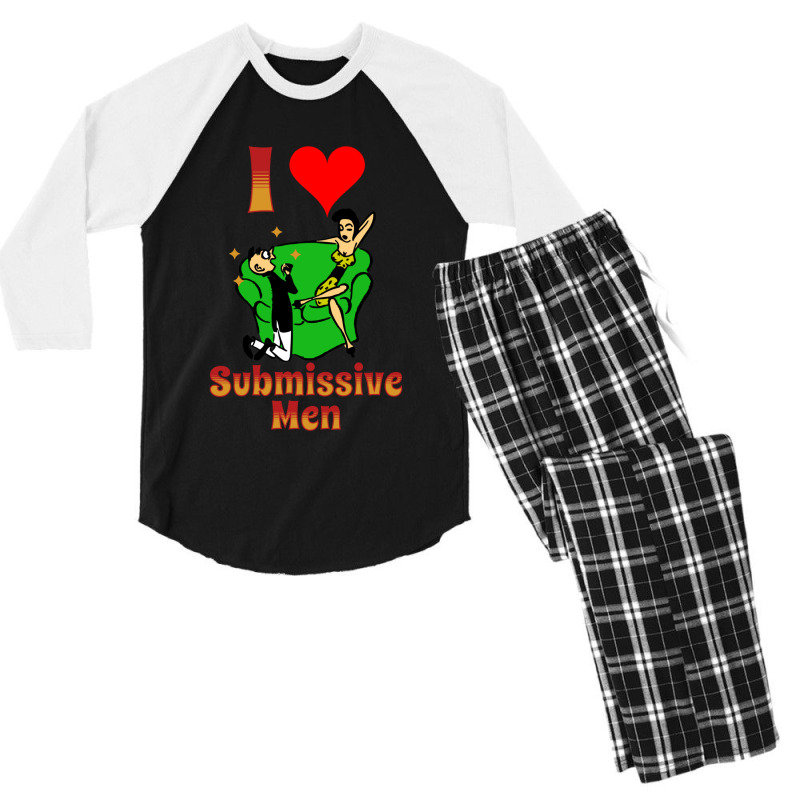 I Love Submissive Men Men's 3/4 Sleeve Pajama Set by cm-arts | Artistshot