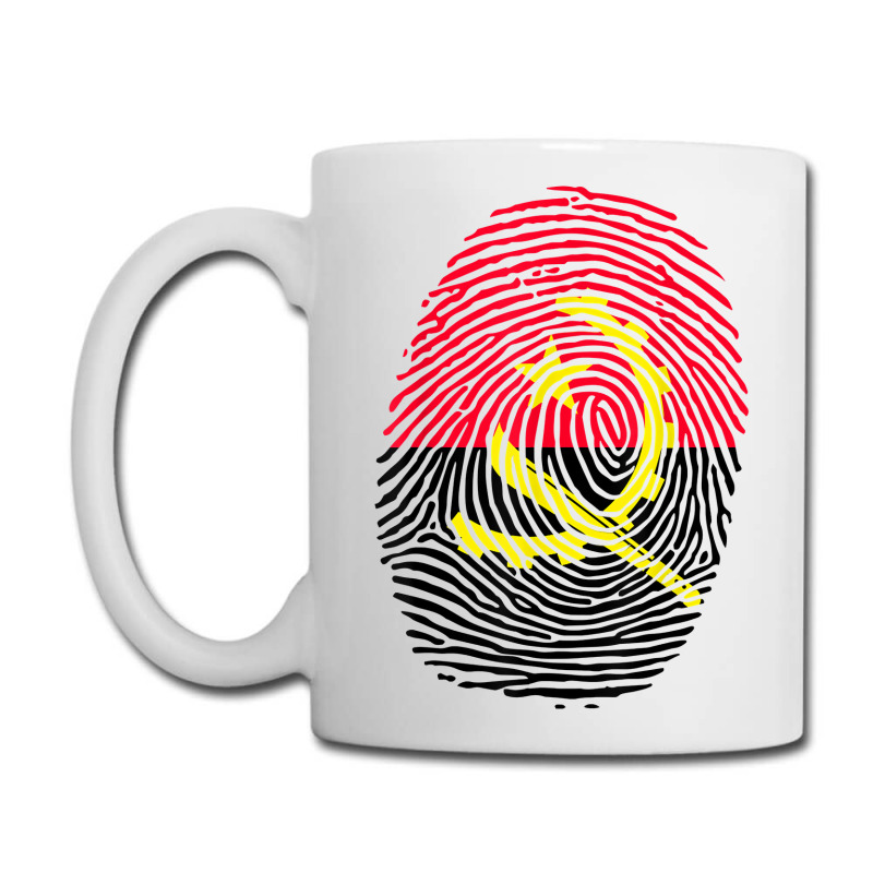 Angolan Flag Angola Fingerprint T Shirt Coffee Mug by cm-arts | Artistshot