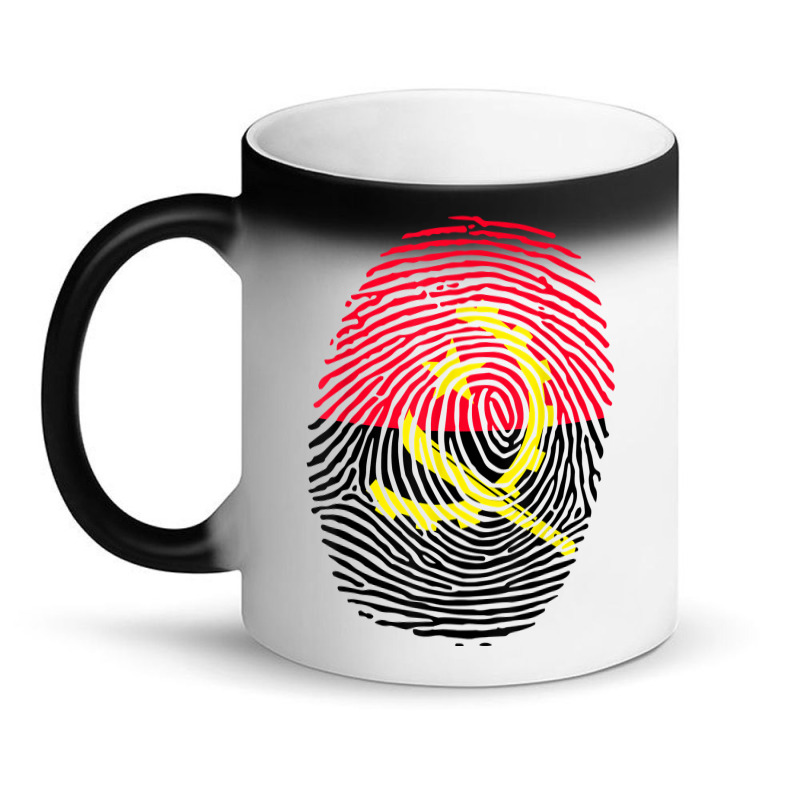 Angolan Flag Angola Fingerprint T Shirt Magic Mug by cm-arts | Artistshot