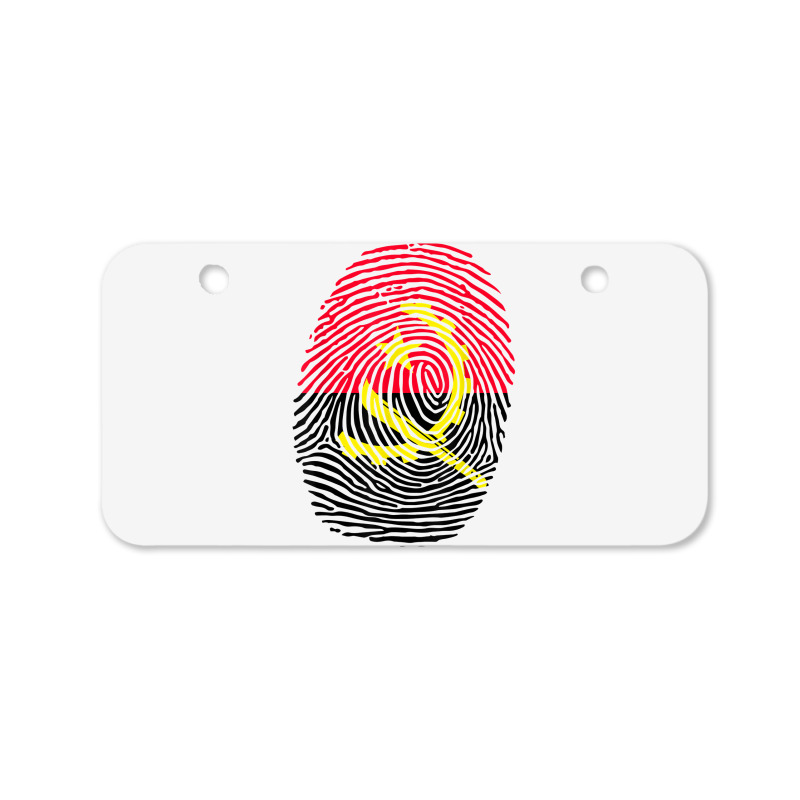 Angolan Flag Angola Fingerprint T Shirt Bicycle License Plate by cm-arts | Artistshot