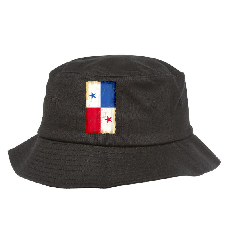 Distressed Panama Flag, National Pride Grunge Style T Shirt Bucket Hat by cm-arts | Artistshot