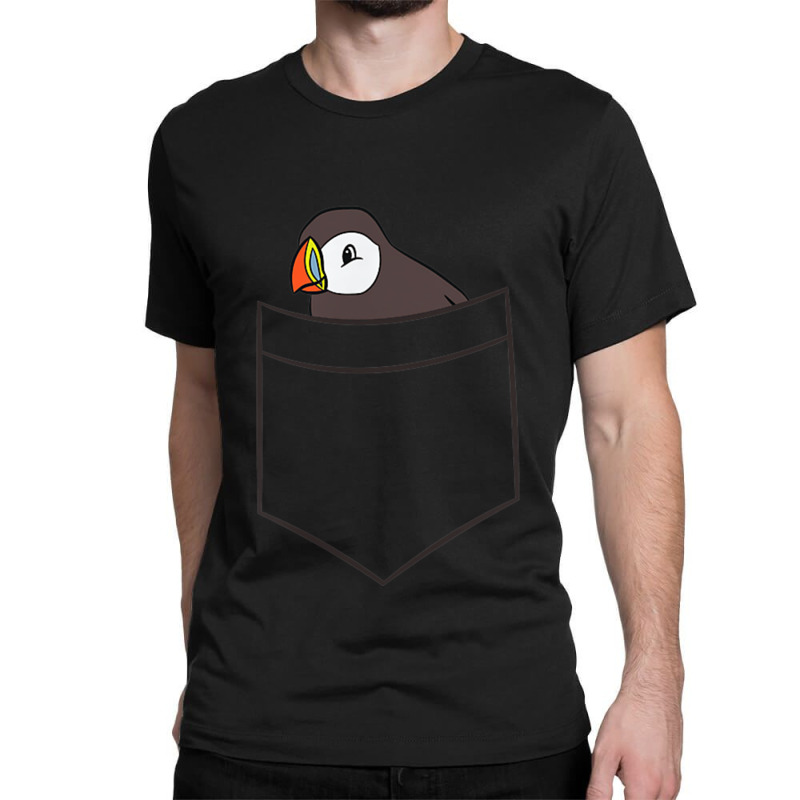 Puffin In The Pocket Seabird Iceland Pocket Puffin Classic T-shirt by jesusvega | Artistshot