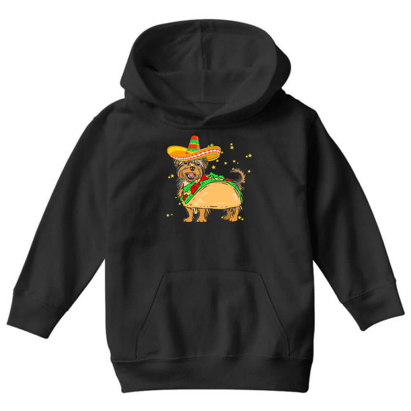 Cinco De Mayo T  Shirt Sombrero Yorkshire Terrier Dog Tacos Cinco De M Youth Hoodie by christiansenmarlene | Artistshot