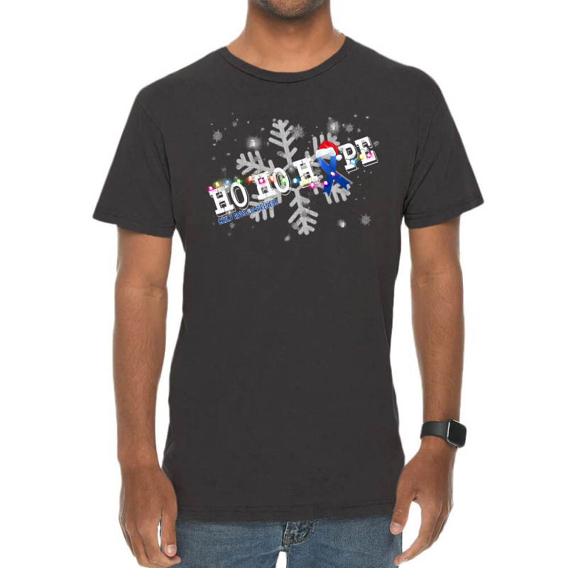 Child Abuse Fighter Child Abuse Awareness - Ho Ho Hope Cure Christmas Vintage T-shirt | Artistshot