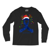 Child Abuse Fighter Child Abuse Awareness - Ribbon Santa Hat Christmas Long Sleeve Shirts | Artistshot