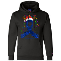 Child Abuse Fighter Child Abuse Awareness - Ribbon Santa Hat Christmas Champion Hoodie | Artistshot