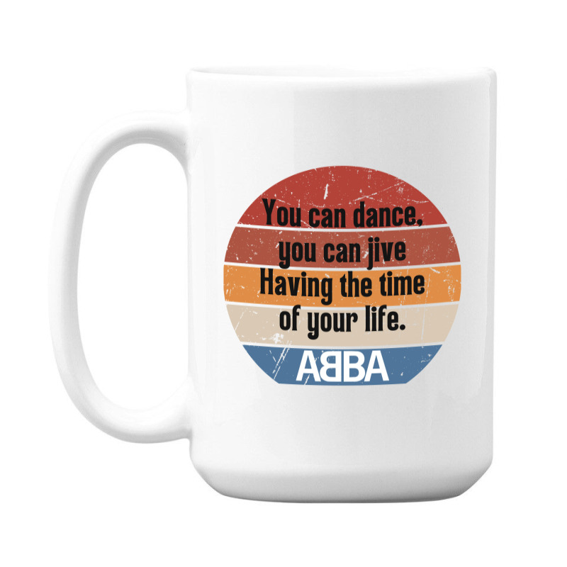 Vintage Retro Music #abba 15 Oz Coffee Mug By Leanh88 - Artistshot