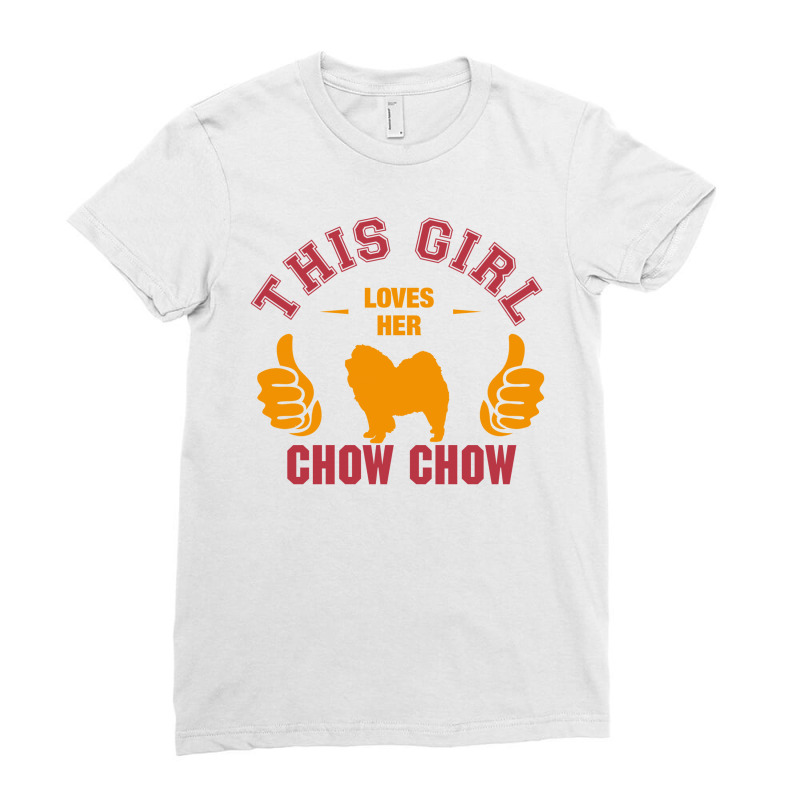 This Girl Loves Her Chow Chow Ladies Fitted T-Shirt by tshiart | Artistshot