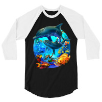 Dolphin Sea Life Save The Ocean Marine Biology Aquarium 3/4 Sleeve Shirt | Artistshot