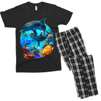 Dolphin Sea Life Save The Ocean Marine Biology Aquarium Men's T-shirt Pajama Set | Artistshot