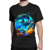 Dolphin Sea Life Save The Ocean Marine Biology Aquarium Classic T-shirt | Artistshot