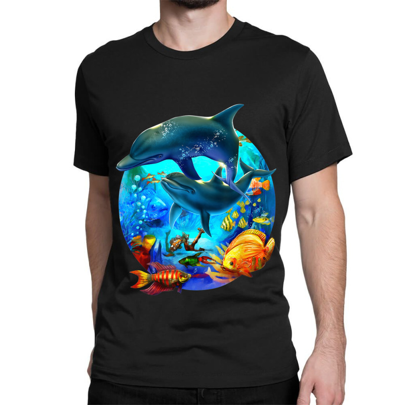 Dolphin Sea Life Save The Ocean Marine Biology Aquarium Classic T-shirt | Artistshot