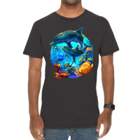 Dolphin Sea Life Save The Ocean Marine Biology Aquarium Vintage T-shirt | Artistshot