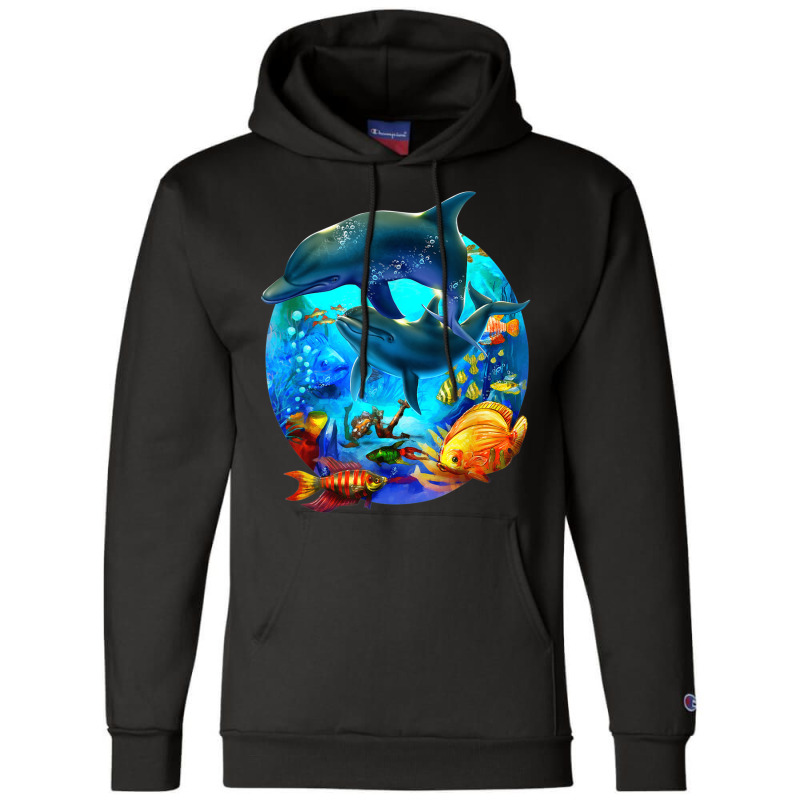 Dolphin Sea Life Save The Ocean Marine Biology Aquarium Champion Hoodie | Artistshot