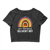 One Thankful Delivery Boy Thanksgiving Rainbow Autumn T Shirt Crop Top | Artistshot