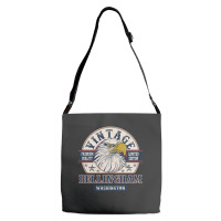 Retro Bald Eagle Bellingham Washington Vintage Limited Edition Adjustable Strap Totes | Artistshot