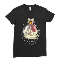 Paralysis Fighter Paralysis Awareness - Believe Ornament Christmas Ladies Fitted T-shirt | Artistshot