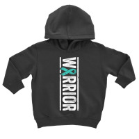 Spina Bifida Warrior   Sideways Teal Awareness Ribbon T Shirt Toddler Hoodie | Artistshot