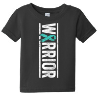 Spina Bifida Warrior   Sideways Teal Awareness Ribbon T Shirt Baby Tee | Artistshot