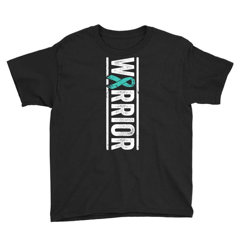 Spina Bifida Warrior   Sideways Teal Awareness Ribbon T Shirt Youth Tee by cm-arts | Artistshot